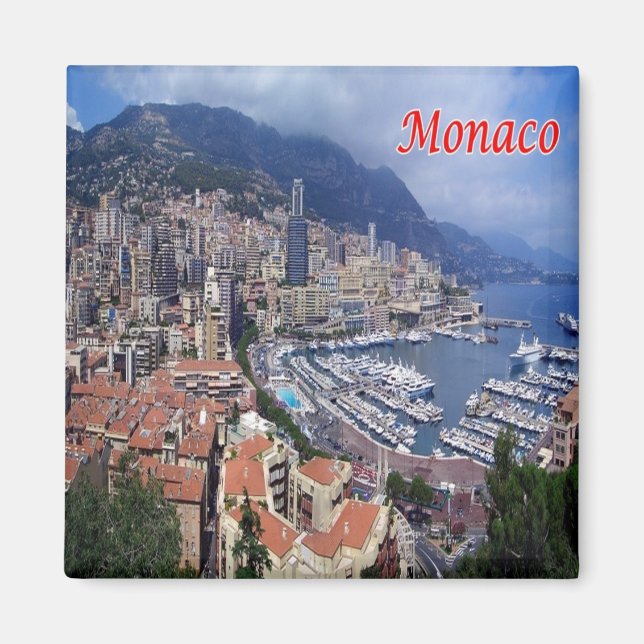 zMC029 MONACO, Europa, Kühlschrank Magnet (Vorne)