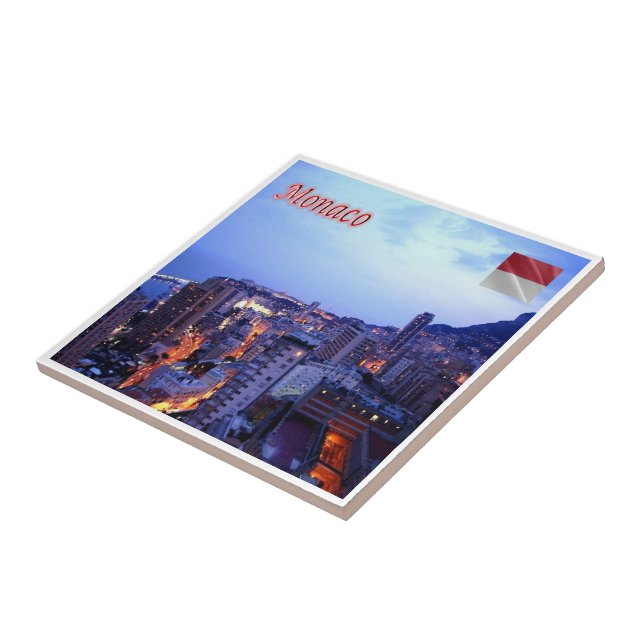 zMC039 MONACO NACH NACHT, Fliese (Seite)