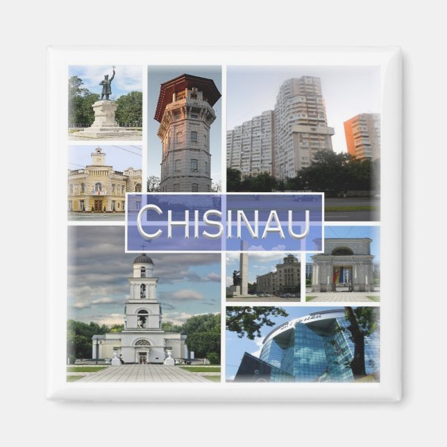 zMD003 CHISINAU, Moldau, Europa, Kühlschrank Magnet (Vorne)