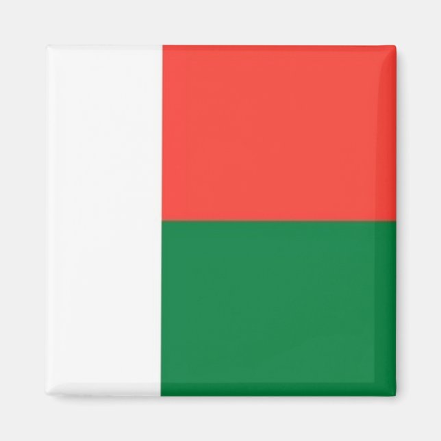 zMG001 MADAGASCAR FLAG, Afrika, Kühlschrank Magnet (Vorne)