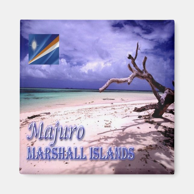 zMH004 MAJURO, Laura Beach, MARSHALL, Kühlschrank Magnet (Vorne)