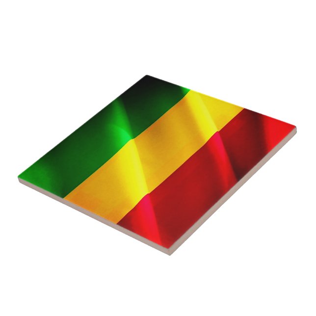 zML002 MALI, Waving Flag, Afrika, Fliese (Seite)