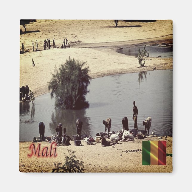 zML010 MALI, Panorama, Afrika, Kühlschrank Magnet (Vorne)
