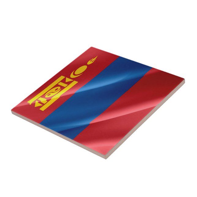 zMN002 wachend mongolische FLAG Mongolei, Fliese (Seite)