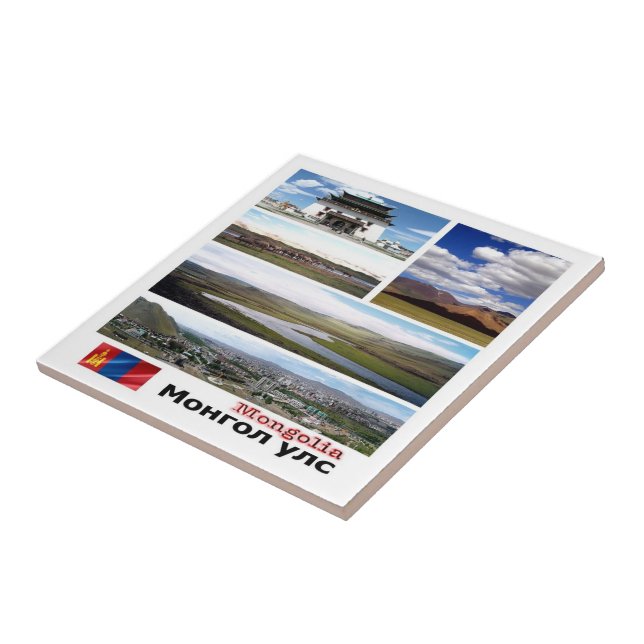 zMN003 MONGOLIA-Mosaik, Asien, Fliese (Seite)