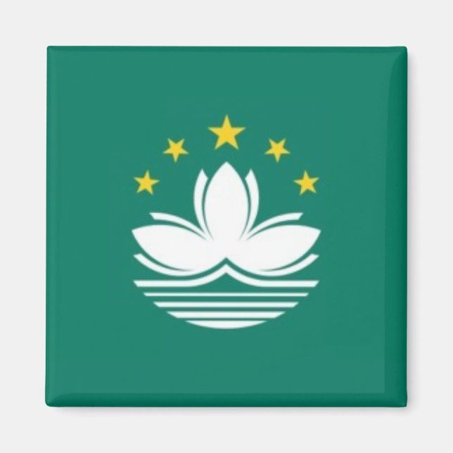 zMO001 Macaense FLAG Macau oder Macao, Kühlschrank Magnet (Vorne)