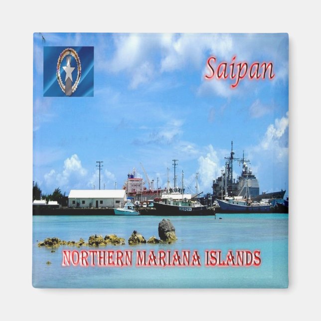 zMP005 SAIPAN, NORDMARIANA INSELN, Kühlschrank Magnet (Vorne)