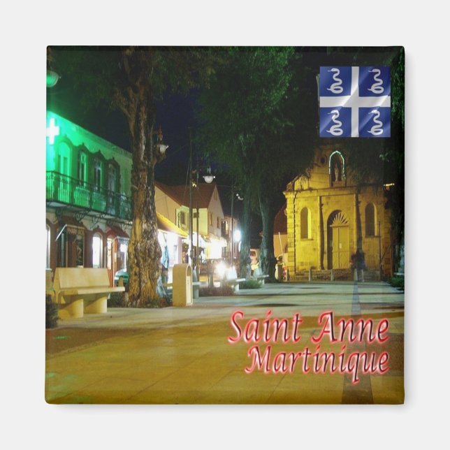 zMQ006 SAINT ANNE, Martinique, Amerika, Kühlschran Magnet (Vorne)