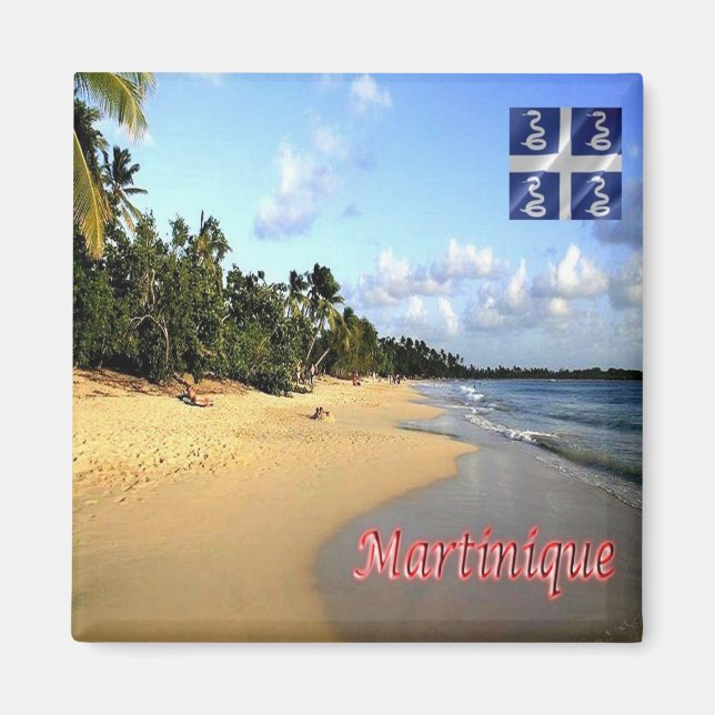 zMQ010 MARTINIQUE, Les Salines Beach, Kühlschrank Magnet (Vorne)