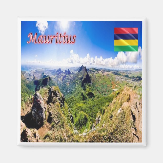 zMU008 MAURITIUS, Panorama, Afrika, Kühlschrank Magnet (Vorne)