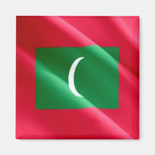 ZMV002 waving Maldivian FLAG Maldives, Fridget Magnet