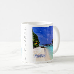 zMV004 Tasse MALDIVES Strand, Asien, Kaffee