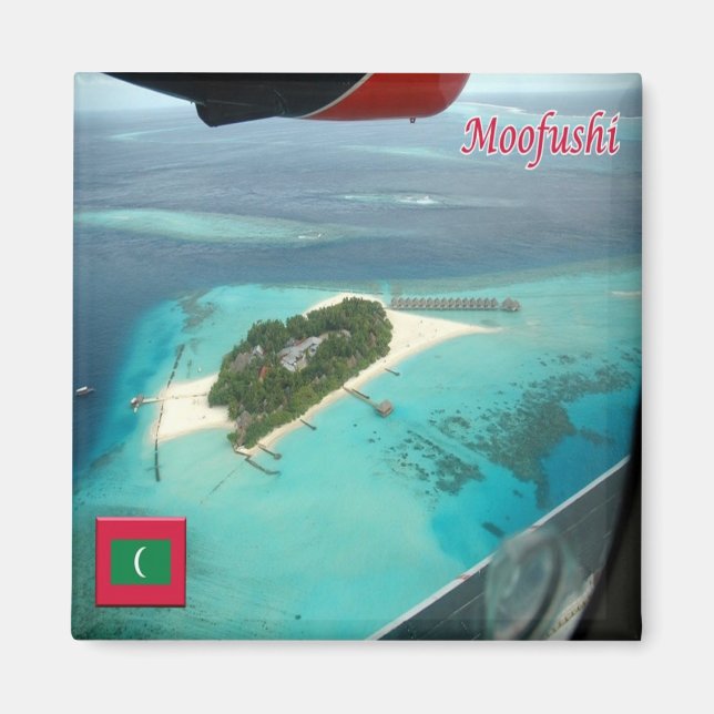 zMV010 MOOFUSHI, Malediven, Asien, Kühlschrank Magnet (Vorne)