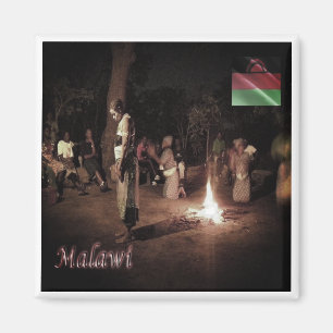 zMW003 MALAWI, Folkloristischer Tanz, Afrika, Kühl Magnet