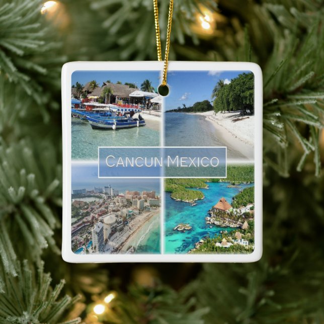 zMX003 CANCUN, Mosaik, Mexiko, Keramikornament (Baum)