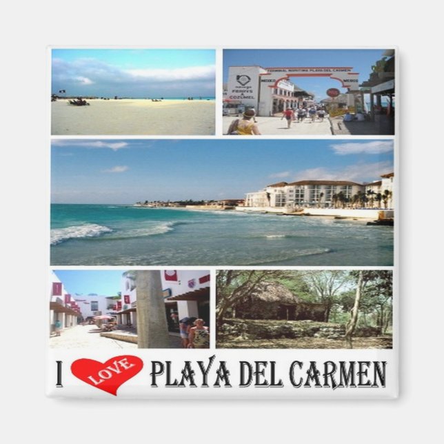 zMX007 MEXICO, Playa del Carmen I Liebe, Kühlschra Magnet (Vorne)