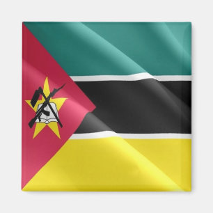 zMZ002 MOSAMBIK, Waving Flag, Afrika, Kühlschrank Magnet