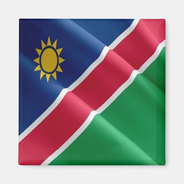 zNA002 NAMIBIA, Waving Flag, Afrika, Kühlschrank Magnet (Vorne)