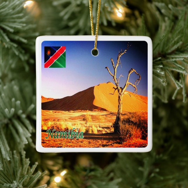 zNA004 NAMIBIA Desert, Afrika, Keramikornament (Baum)