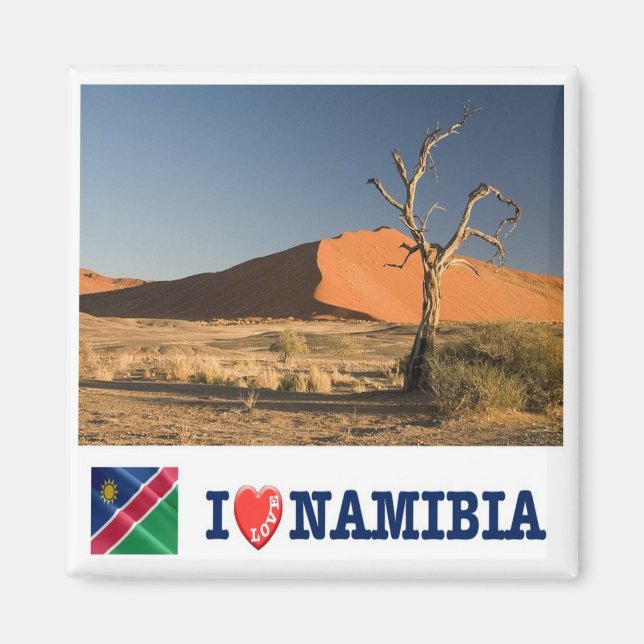 zNA008 NAMIBIA I Liebe, Afrika, Kühlschrank Magnet (Vorne)
