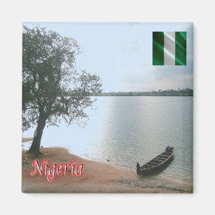 zNG008 NIGERIA, Oguta Lake Croppe, Afrika, Kühlsch Magnet