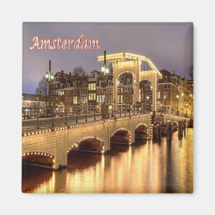 zNL011 AMSTERDAM Panorama, Europa, Kühlschrank Magnet