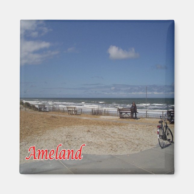 zNL016 AMELAND, Friesen, Holland, Kühlschrank Magnet (Vorne)