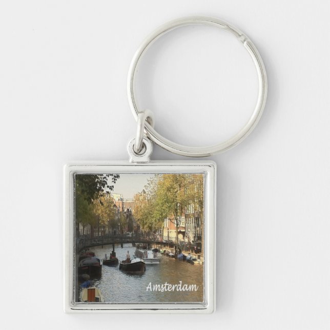 zNL017 AMSTERDAM schiffbarer Kanal, Schlüsselanhänger (Vorne)