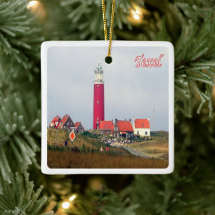 zNL023 TEXEL LIGHTHOUSE Frisian Islands, Keramikornament