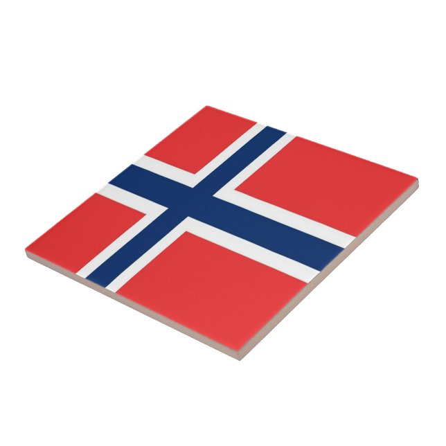 zNO001 NORWEGISCHE FLAG, Norwegen, Fliese (Seite)