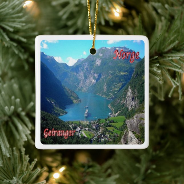 zNO005 GEIRANGER, Norwegen, Keramikornament (Baum)