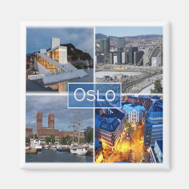 zNO011 OSLO, Norwegen, Europa, Kühlschrank Magnet (Vorne)