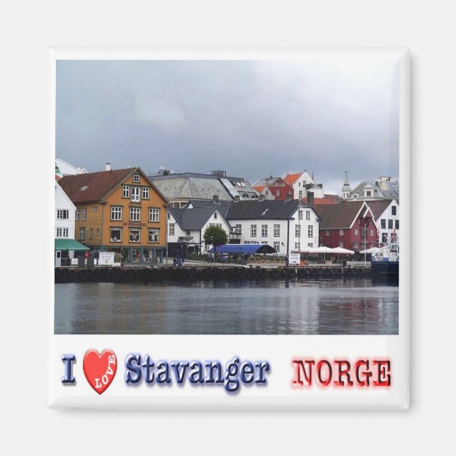 zNO027 STAVANGER "I Liebe", Norwegen, Europa, Kühl Magnet (Vorne)