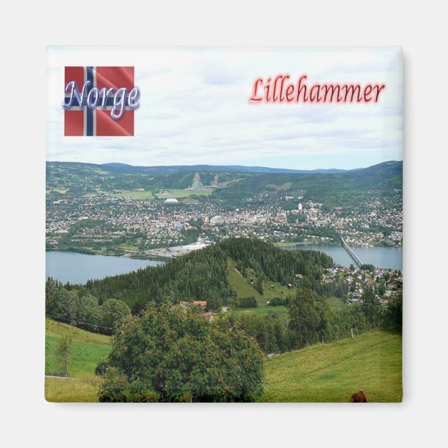 zNO028 LILLEHAMMER, Norwegen, Europa, Kühlschrank Magnet (Vorne)