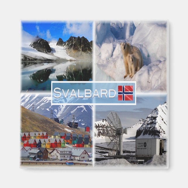 zNO041 SVALBARD, Norwegen, Europa, Kühlschrank Magnet (Vorne)