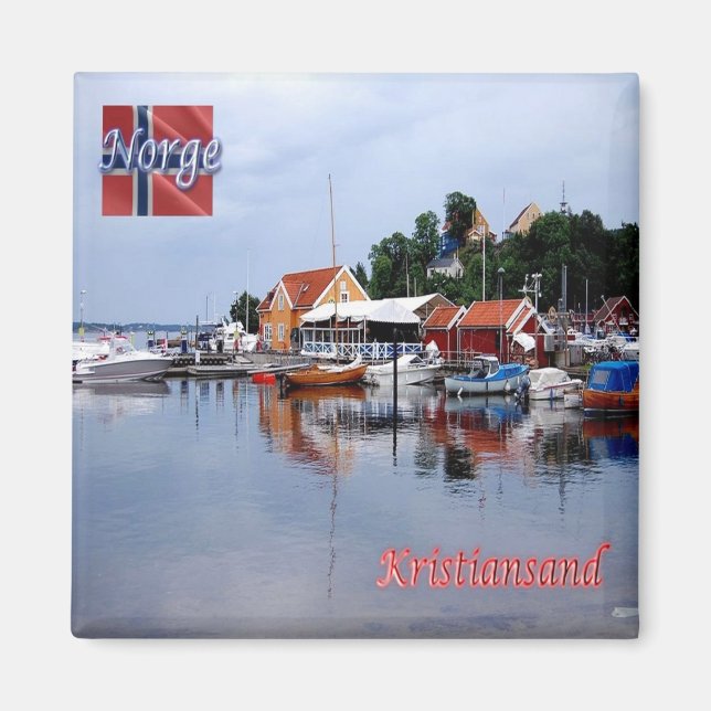 zNO047 KRISTIANSAND, Norwegen, Europa, Kühlschrank Magnet (Vorne)