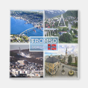 zNO049 TROMSO Artische Kathedrale, Luft, Norwegen Magnet