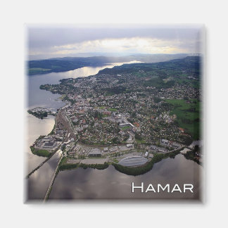 zNO052 HAMAR Panorama, Norwegen, Europa, Kühlschra Magnet