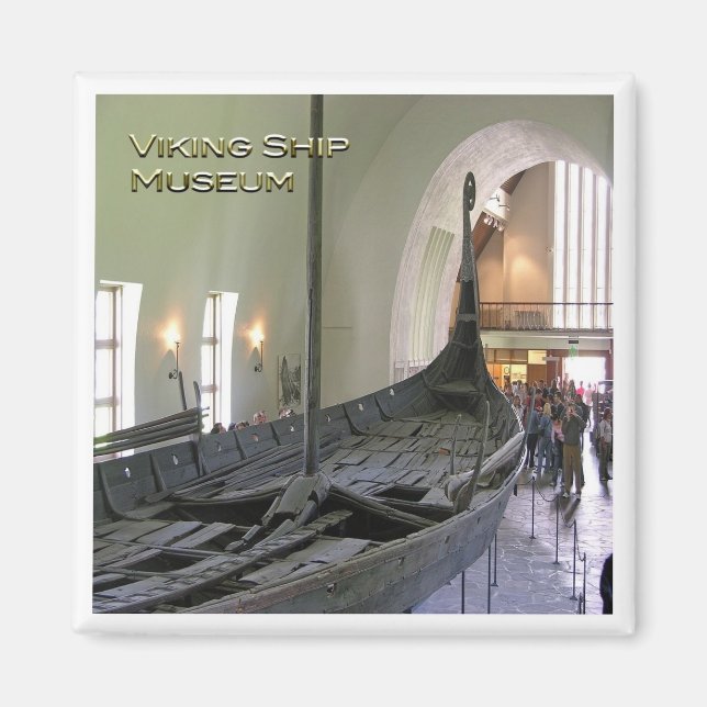 zNO080 VIKING SHIP MUSEUM Norwegen, Kühlschrank Magnet (Vorne)