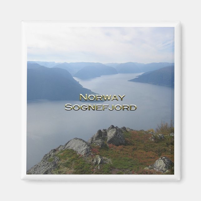 zNO086 SOGNEFJORD-Ansicht zu Vangsnes, Norwey, Küh Magnet (Vorne)