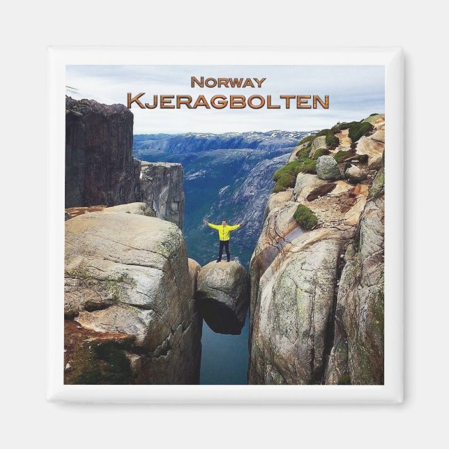 zNO106 KJERAGBOLTEN, Norwegen, Kühlschrank Magnet (Vorne)