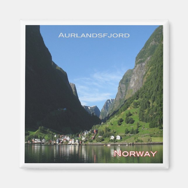 zNO130 AURLANDSFJORD UNDREDAL, aus dem Boot, Norwe Magnet (Vorne)
