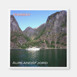 zNO131 AURLANDSFJORD, Königsyacht Skjerda, Norwege Magnet