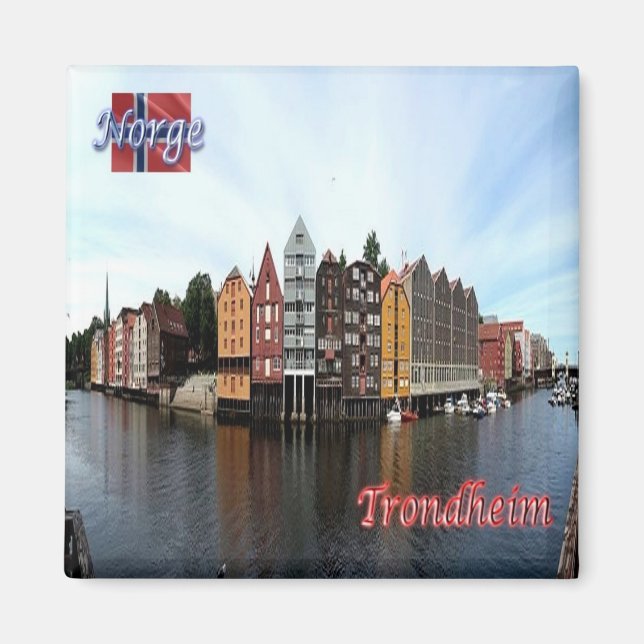 zNO149 TRONDHEIM, Norwegen, Europa, Kühlschrank Magnet (Vorne)