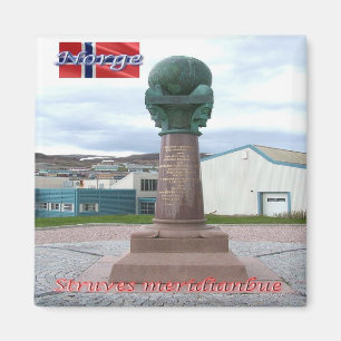 zNO153 STRUVES meridianbue, Norwegen, Magnet