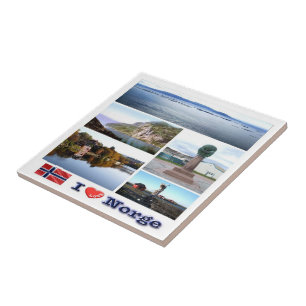 zNO171 NORGE "I Liebe", Norwegen, Fliese