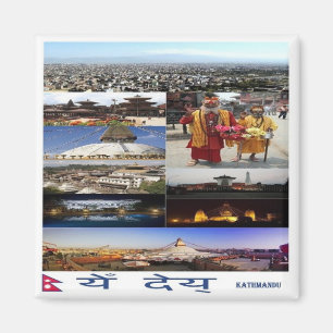 zNP007 KATHMANDU-Mosaik, Nepal, Asien, Kühlschrank Magnet