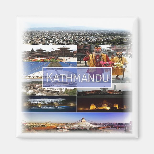 zNP008 KATHMANDU, Nepal, Asien, Kühlschrank Magnet (Vorne)