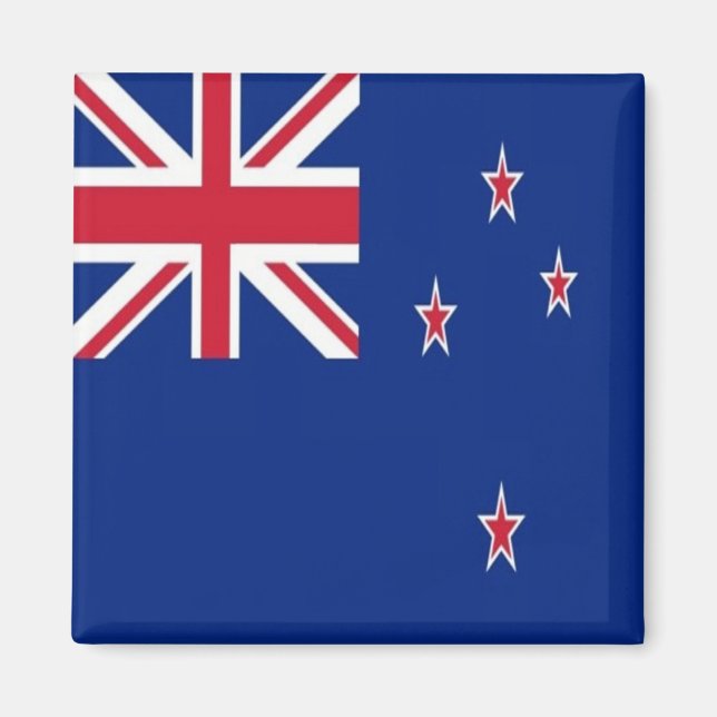 ZNZ001 NEW ZEALAND FLAG, Ozeanien, Kühlschrank Magnet (Vorne)