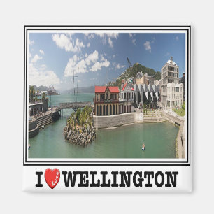 zNZ008 WELLINGTON I Liebe, NEW ZEALAND, Kühlschran Magnet